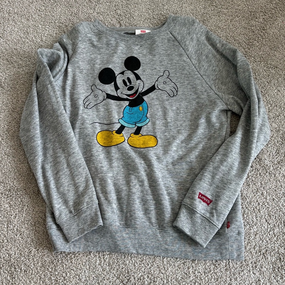 Mickey Levi’s collab sweatshirt.